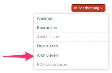 Vorlage archivieren