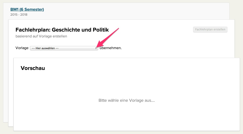 Import Ansicht