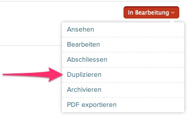 Vorlage duplizieren