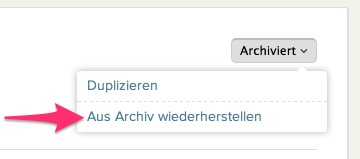 Vorlage wiederherstellen