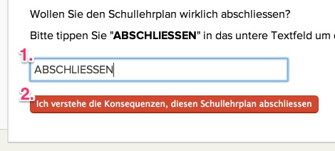 Fachlehrplan abschliessen bestätigen