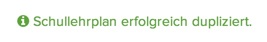 Schullehrplan dupliziert