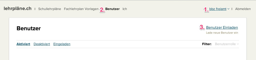 Benutzer Übersicht