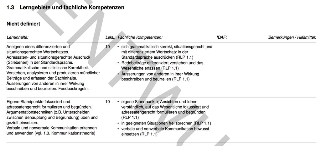 PDF Export Spaltenbreite
