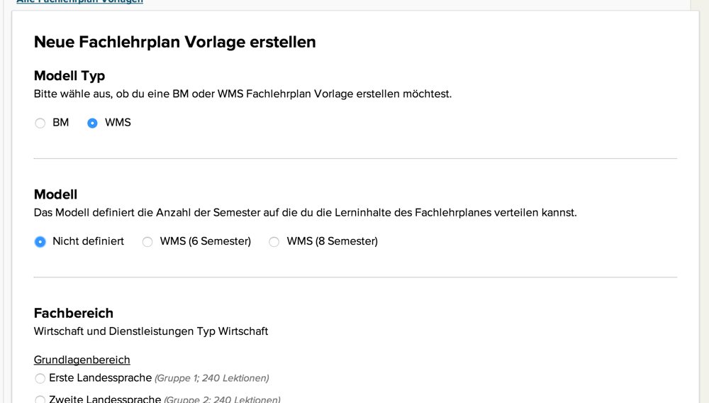 Neue Vorlage